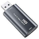 WOVELOT Audio Video Aufnahme Karte auf USB 2.0 HD 1080P 30Fps Record Camcorder Video Grabber für die Live üBertragung V