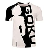 CHENMA Herren Goku Super Saiyajin Anime 3D Duck Cosplay Kurzarm Pullover Regular Fit T-S