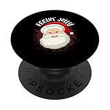 Feelin' Jolly Retro-Weihnachtsmann-Weihnachtsfeiertag PopSockets mit austauschbarem PopGrip