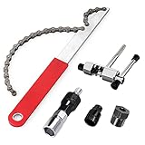 MANGANESE Fahrrad Kettenpeitsche,Zahnkranzabzieher Kettenpeitsche,kettenpeitsche und abzieher Set,Multifunktional Fahrrad Kassette Removal Tool,Zahnkranzabzieher Kassettenabzieher Ritzelab