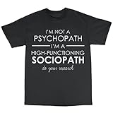Sherlock Holmes Sociopath T-Shirt, Schwarz, Larg