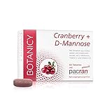 CRANBERRY + D-MANNOSE, Tabletten mit Vitamin C und D, Kürbissamen- und Löwenzahnwurzel-Extrakt (60 Tabletten, Monatspack)