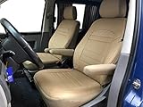 K-Maniac Sitzbezüge T5 T6 Multivan California Kombi Caravelle Transporter Kasten Schonbezug Set Fahrersitz Beifahrersitz Armlehnen Autositzbezüge Auto Zubehör Kunstleder Beig