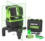 Kreuzlinienlaser Selbstnivellierend Grün MUTLI LINE - 4V /1H 180° LINIEN - LOTPUNKT, Laser nivelliergerät mit LI-ION Batterie - KOFFER/USB - Ladeanschluss/pulsfunktion/Magnethalterung