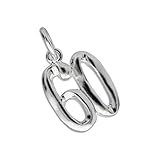 Sterling Silber 60. Geburtstag Nummer Charm Anhäng