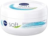 NIVEA Soft erfrischende Feuchtigkeitscreme (50 ml), pflegende Soft Creme mit Vitamin E und Jojoba-Öl, schnell einziehende H