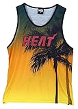 New Era Miami Heat Tanktop NBA Shirt Baseketball Trikot Fanshirt Palmenmuster gelb - XXL