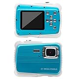 AMTSEE Kinderkamera Wasserdicht 21MP HD Digitalkamera 2,0 TFT LCD Bildschirm Kamera für Kinder 8-facher Digitalzoom Spielzeug für Children16GB TF Kartenaufzeichnung Camcorder Unterwasser 3M Video M