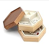 XKUN Schmuckkästchen aus Holz, schlicht, mehrschichtig, große Kapazität, Schmuckschatulle, Armband, Halskette, Ring, Aufbewahrungsbox, Heimzubehör, ein perfektes Geschenk