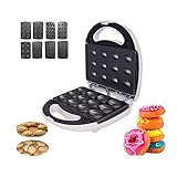 YFGQBCP Multifunktions-Sandwich-Hersteller 750 Watt, LED-Anzeigen, Anti-Skid Füße, automatische Heizung mit Abnehmbarer Antihaft-Waffel, Nuss-Kuchen Roundcake, Krapfen und Grill T