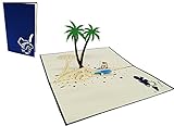 3D Pop-Up Karte Inselparadies | Reise Gutschein | Gute Reise | Urlaubsgrüße | Guten Flug