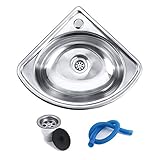 Edelstahl Dreieck Becken Verdickung kleine Spüle Ultra kleinen Winkel einzigen Becken Waschbecken Waschbecken Waschbecken Waschbecken LU4281 (Farbe : A)
