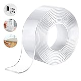 Doppelseitiges Klebeband,Waschbares Spurloses Klebeband Klebestreifen Doppelseitig Entfernbares Wiederverwendbares Klebestreifen Rutschfest Extra Starke Klebekraft (1 Meter)