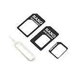 Haowen Für Nano SIM Adapter und für Micro SIM Adapter für Nano bis für Micro Adapter Schw