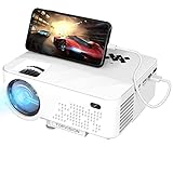 TOPVISION Mini Beamer mit Screen Mirroring, 7000 Lumen Heimkino Beamer Full HD 1080P Video Beamer mit 240' Display, 90000 Stunden LCD Beamer kompatibel mit HDMI/USB/AV/VG