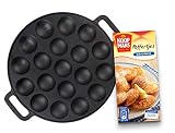 THE WINDMILL GENUINE DUTCH CAST IRON Gusseiserne Poffertjes Pfanne & Original Höllandische Poffertjes Mix