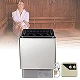 YCRD 220v Sauna HeizgeräT, Saunaofen, Saunaofen mit Externe Steuerung, 3/4.5/6kw Rostfreier Stahl Zeitreservierung Temperaturkontrolle Familie Hotel Spa Duschen,3kw