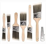 Pinselset 6-er Pack，Pinsel Set für Farben, Lack, Beizen, Klebstoffe - Flachpinsel, Lasurpinsel, Lackpinsel für Malerbedarf, zum Streichen, DIY