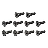sourcingmap® 50stk M5 x 16mm metrische Sechskantschraube Senkkopfschraube Schraube schwarz DE