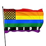 Lewiuzr Gay-Pride-Flagge Fahne LGBTQ Banner Flaggen, Wetterfeste Fahnen und Flaggen mit Messing-Ösen, 150 x 90 cm, für LGBTQ Festival und F