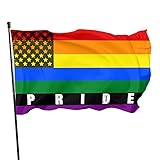 Lewiuzr Gay-Pride-Flagge Fahne LGBTQ Banner Flaggen, Wetterfeste Fahnen und Flaggen mit Messing-Ösen, 150 x 90 cm, für LGBTQ Festival und F