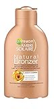 Garnier Natural Bronzer Selbstbräunungs-Milch, für eine natürliche Bräune, zieht schnell ein, feuchtigkeitsspendend, Ambre Solaire, 150