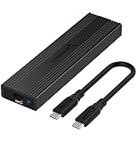 Sabrent USB 3.2 Typ C Werkzeugloses Gehäuse für M.2 PCIe NVMe und SATA SSDs (EC-SNVE)