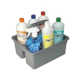 LORITO Reinigungsmittel Set mit 6 Flaschen für alle Hygienebereiche inklusive praktischer Tragekorb und Mik