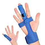 DOACT Fingerschiene Fingerorthese für Mittelfinger Zeige Ring Kleiner Daumen Finger, Fingerbandage Einstellbar Trigger Schiene Finger Orthese bei Arthrose Tenosynovitis Sport Verletzung Kap