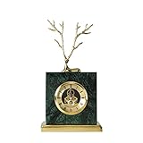 WJECKLB Tischuhr Skelett Bewegung Kaminuhr Marmor 7,1 X 13,4 Inch Wohnzimmer Kamin Büro Küche Mantel Regal Dek
