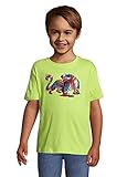 Tribal Jaguar Vector Artwork Apple Green Colorful Kids T-Shirt 4 Year O