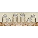 ZeoTioo 6 STK. Vorratsglas Bonbonglas Nostalgie Glas Behälter Vorratsdose Bonbong