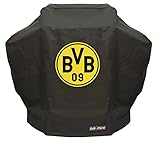 Grillfürst Grill Abdeckhaube BVB Borussia Dortmund - robuste Grill-Abdeckung 138 x 70 x 113 cm, wetterfest und wasserdicht, für Weber Gasgrill Serie Genesis II 200 und Genesis II 300