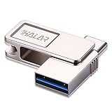 THKAILAR USB 3.0 128GB Type C Stick 2-in-1 OTG Mini USB C Flash Drive, Waterproof Memory Flash Stick for PC/Laptop/MacBook/Tablet/Android Type C Smart Phones (128GB, Silver)