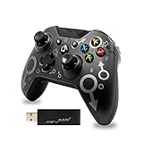 Controller für Xbox One, 2,4 GHz Wireless Controller für Xbox One/Xbox Series X/PS3/PC, Bluetooth Wireless Gamepad Ergonomisches Design Gamepad Joystick Dual Vibration(Schwarz)