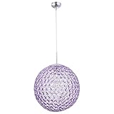 Decken Pendel Lampe Kristall Kugel Strahler Wohn Zimmer Beleuchtung Leuchte purp
