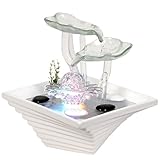 Zen'Light SCFV2FW Flower Fontaine d'Intérieur Blanc 24 x 24 x 27