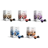 MUST 96 Kaffeekapseln Variety Pack Verkostung, 6 Packungen mit 16 Kapseln, Gemischte Intensitäten von 5/8 bis 8/8, Selbstgeschützte Schalen, Kompatibel mit Nescafè Dolce Gusto Maschine, Made in Italy