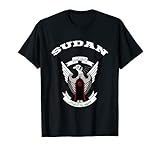 Sudan Wappen Tee Flagge Souvenir afrikanisch T-S