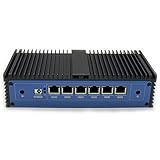 HSIPC New Pentium 4405U/4415U Firewall Micro Appliance, Mini PC, Nano PC, Router PC(4G 64G) with 6 RJ45, AES-NI,HDMI USB3.0 COM,Pfsense OPNsense LEDE ESXI Openwrt DPDK Compatib