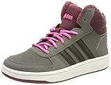 adidas Hoops Mid 2.0 Basketballschuh, Grey Five Core Black Screaming Pink, 38 2/3 EU