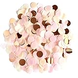 XCOZU 1500 Stück Konfetti Rosa, 1cm Rosegold Konfetti Papier für Hochzeit Valentinstag Tischdeko Geburtstag Party, Rund Seidenpapier Tisch Konfetti für Ballons 30g