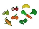 Miniblings 7X Gemüse Obst Set Gummi Lebensmittel Figur Garten Essen V