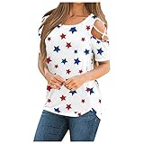 T Shirt Damen Kurzarm Sommer Off Shoulder Leicht Weich Tshirt Casual Modern Tunika Mode Elegant Teenager Schickes Bequem Basic Bluse Oberteil Sommershirts Damenoberteile Sw