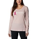 Columbia Damen Ttip Langarm-T-Shirt Hemd, Mineral Pink Heather/Courage, S