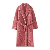 BuFanRenm Damen Pyjamas, Damen Winter 3 Schichten Coral Feece Robe Langarm Kimono Dicke   Kimono Roben Weiblicher Morgenmantel Sleepw