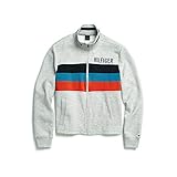 Tommy Hilfiger Herren Seated Fit with Velcro Brand Closure Sweatshirt, Silver Heather, Larg