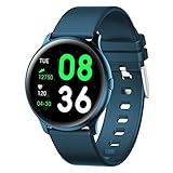 LONGDONG Fitness Armband Tracker, IP67 Wasserdicht mit GPS Schrittzähler Uhr Herzfrequenz mit Pulsmesser Blutsauerstoff Wetter Musik Steuerung Stoppuhr für Damen Herren Geschenk,B
