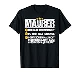Herren Maurer Ich Habe Immer Recht Geselle 2022 Maurermeister T-S