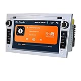 Android 10 Autoradio 7-Zoll-DVD-Videoplayer Fit für Opel Antara Vectra Crosa Vivaro Zafira Meriva Unterstützung GPS Navi, DAB +, RDS-Radio, Spiegelverbindung (Silber)